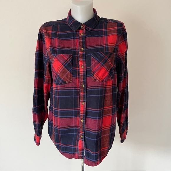 Urban Outfitters BDG Plaid Flannel Shirt Button Down Casual Shirt Top Sz S - Picture 2 of 15